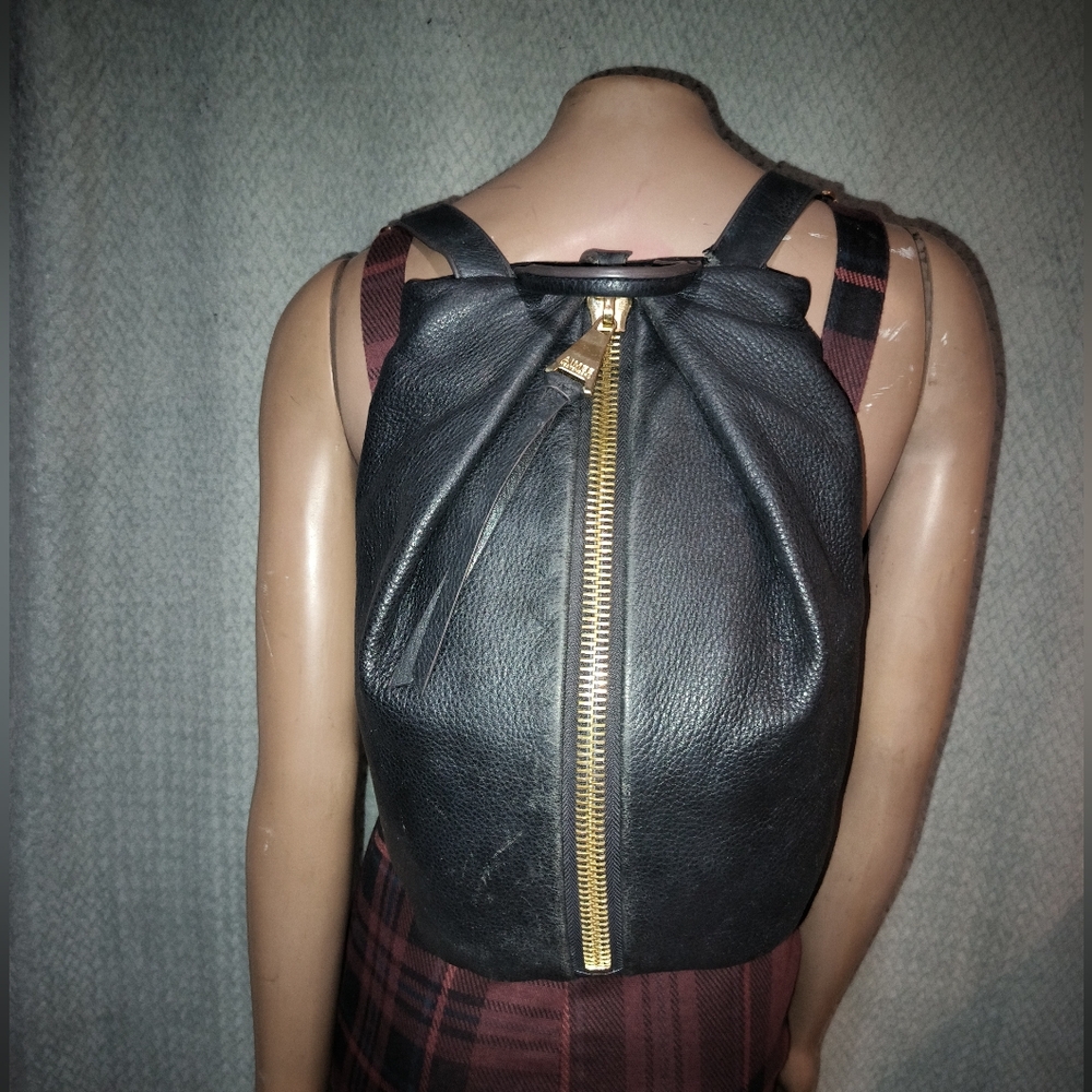 SOLD Aimee Kestenberg Tamitha Black Pebbled Leather Backpack.